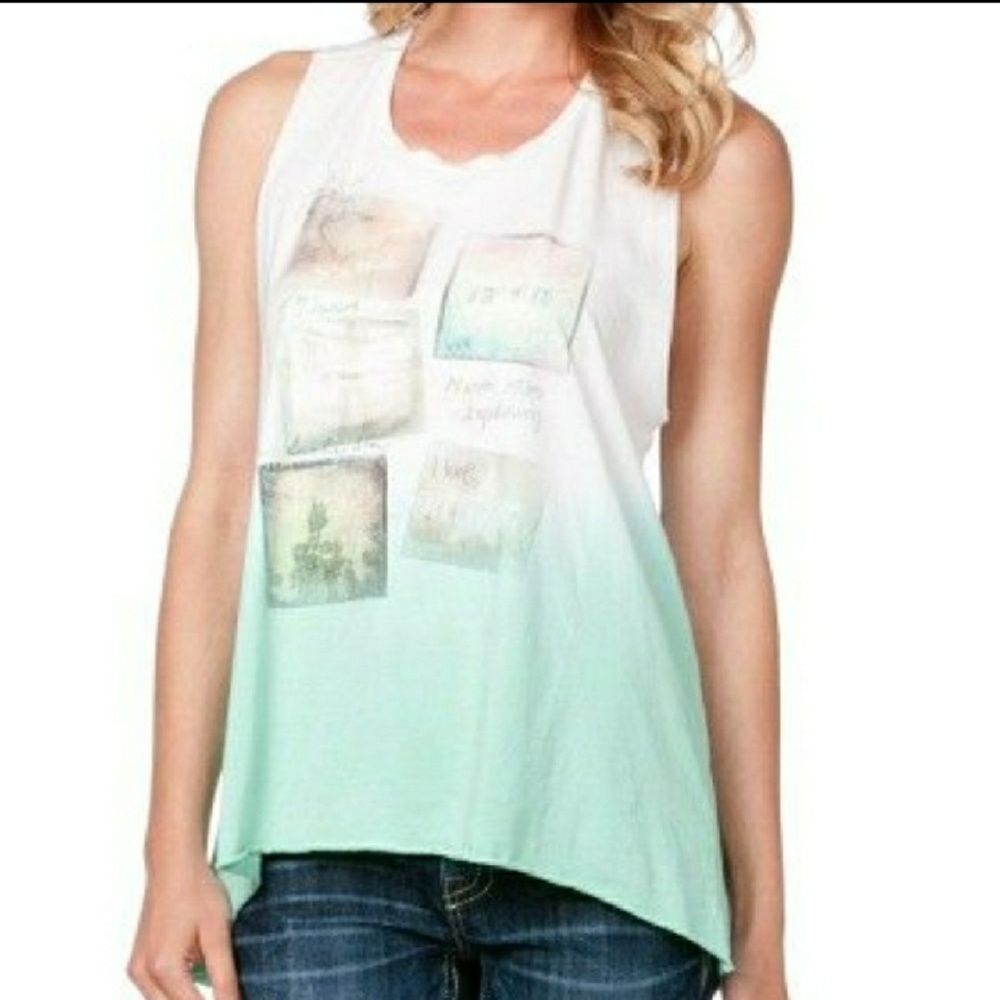 Sold Out!🎉HP🎉 Miss Me Off White Twisted Back Top - Picture 2 of 2